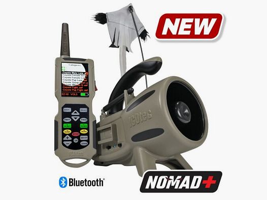 Icotec NOMAD+ Programmeerbare lokker met afstandsbediening en Bluetooth/ europese ganzen, kraaien en vossen geluiden