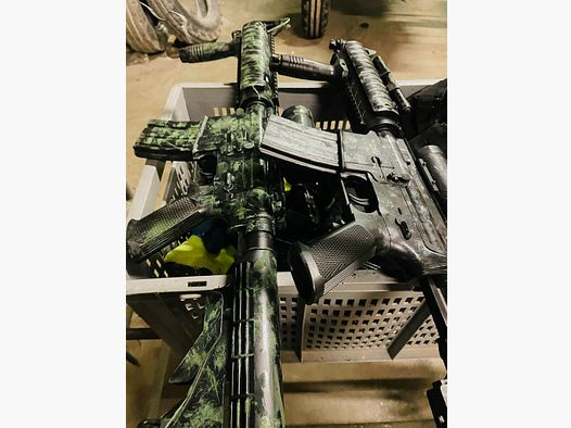 M4 AEG Softair 0.5J GSG Sport-Serie Noir-Gris-Blanc Camouflage