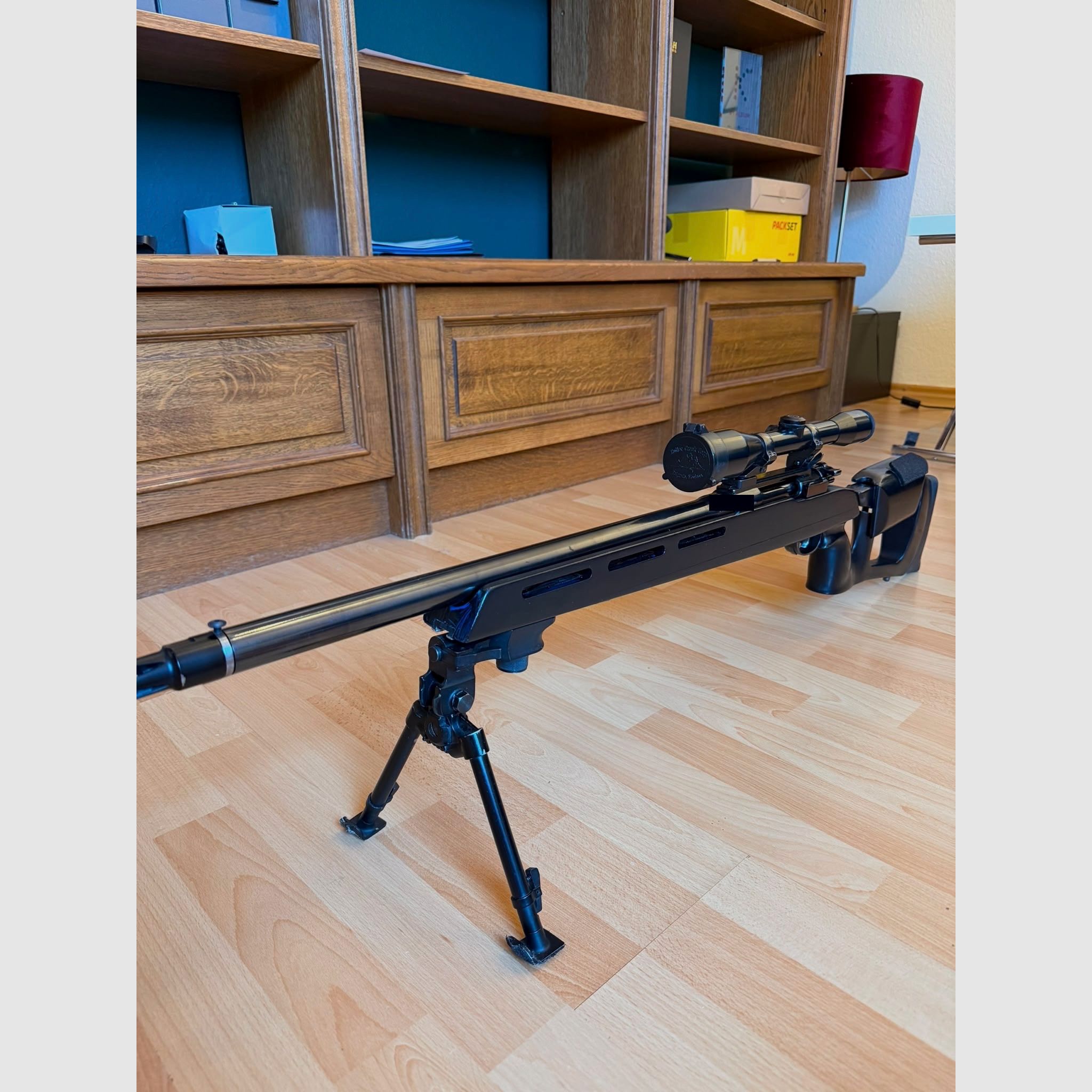 Sporting bolt-action rifle based on FN 30-11 Belgian sniper rifle for right- and left-handed shooters