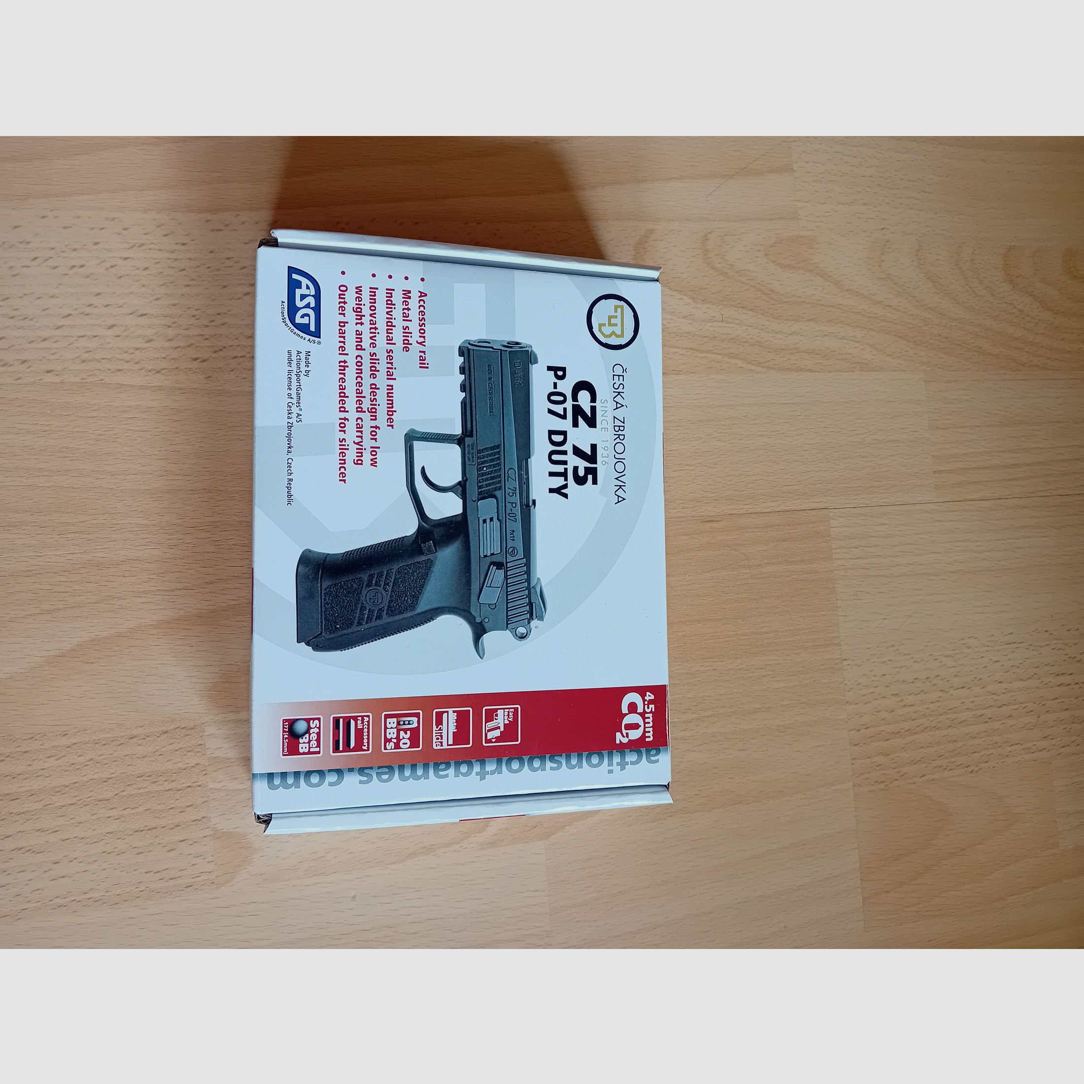  ASG CZ 75 P-07 Duty CO2 Luftpistole,Nonblowback