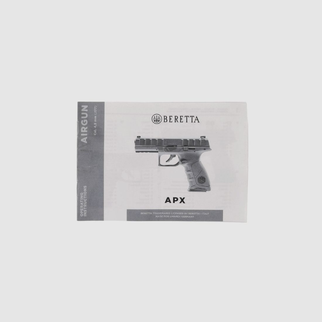 PISTOLET WIATRÓWKA BERETTA APX BLACK KAL. 4,5MM CO2, zdjęcie 6 z 8