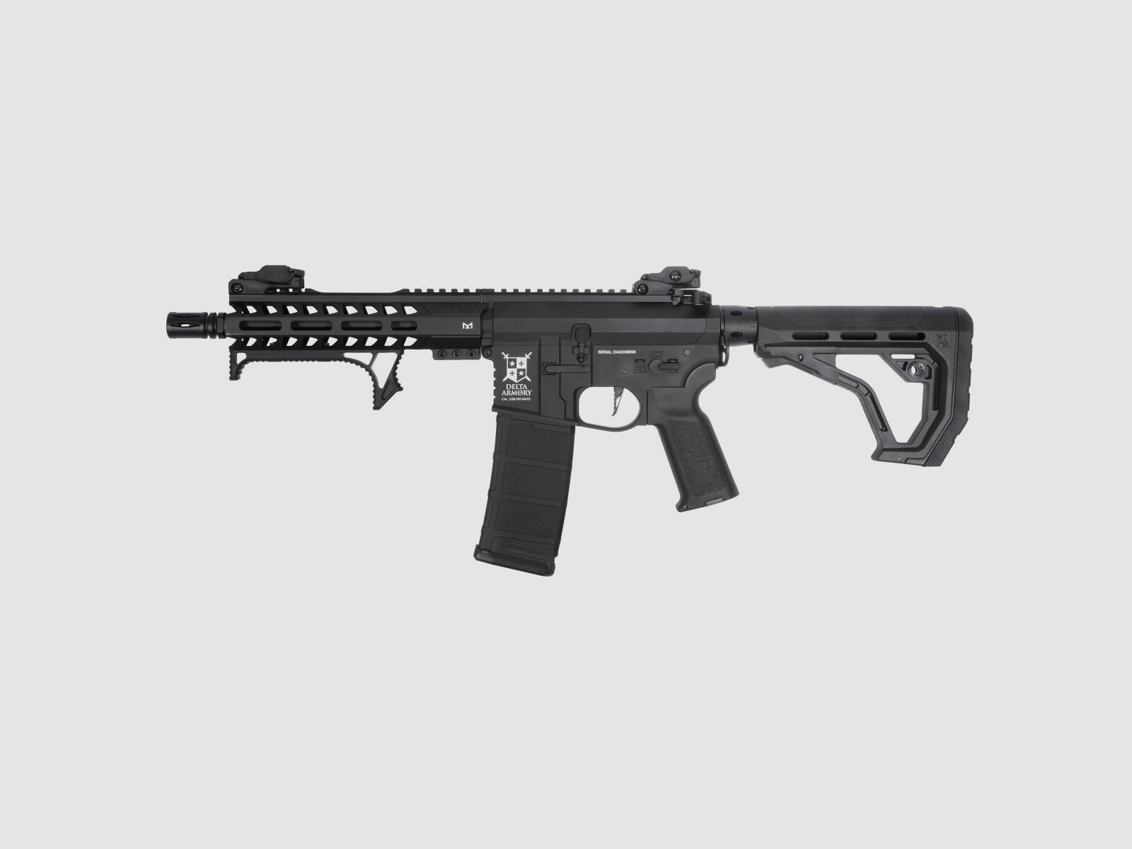 AR15 M-Lok Short ALPHA EAGLE ETU Schwarz S-AEG Softair Gewehr Frei ab 18 Jahren | Delta Armory