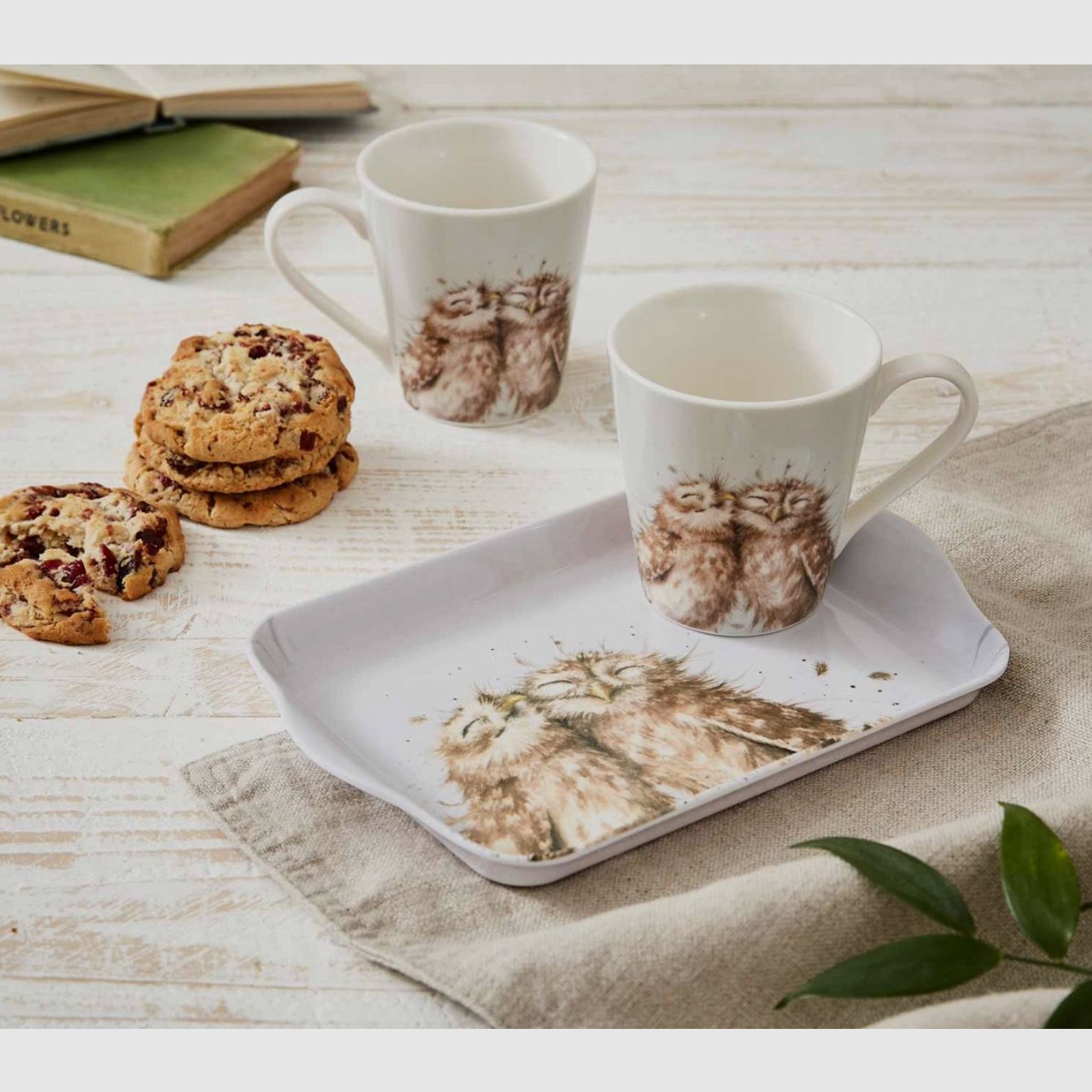 Wrendale Tasse & Tablett Set - Eule