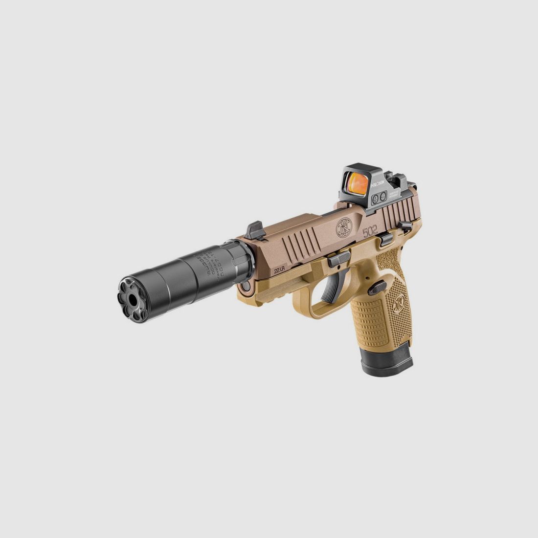 PISTOLE FN HERSTAL 502 TACTICAL FDE KAL.22LR GEFLECHT - KATEGORIE B, Bild 8 von 8
