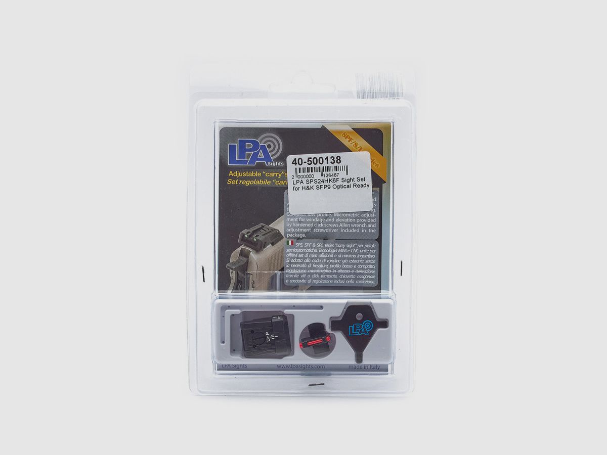 Zestaw celowników LPA SPS24HK6F do H&K SFP9 gotowy na optykę, zdjęcie 2 z 3