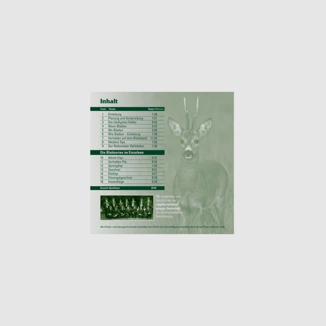 Rottumtaler Blattjagd-CD zum Üben, Bild 2 von 4