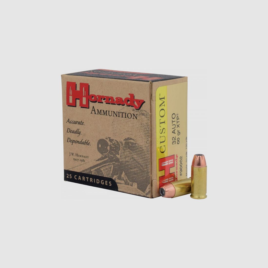 Hornady Custom 7,65mm Browning (.32 ACP) XTP 60 grs Pistolenpatronen