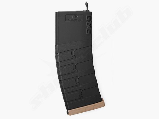 G&G Magazin für M4/M16/AR15 - MidCap 120 Schuss, Black/TAN