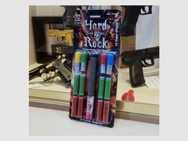 Umarex Hard Rock Las Vegas 15 mm, 22-elementowy blister pirotechnika