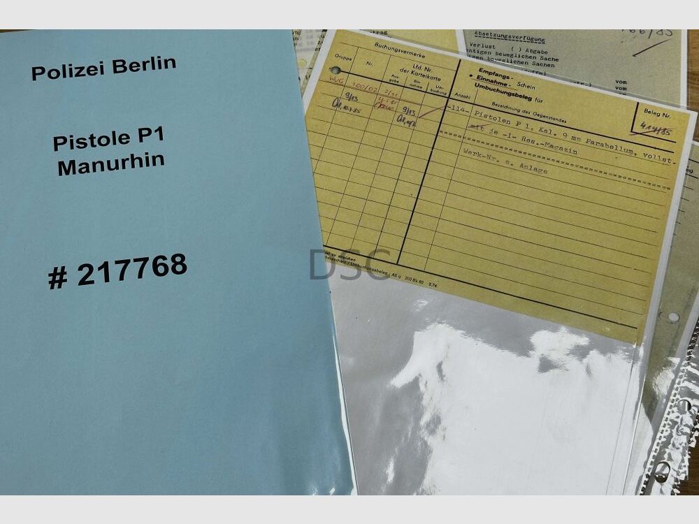 Manurhin P1 de la police de Berlin incl. documents 9mm Luger, image 5 sur 5