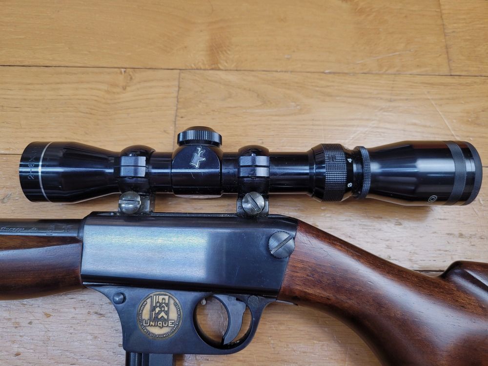 Bellissima carabina semi-automatica Unique – Modello X51 Bis – Cal. 22LR – Caricatore 10 colpi – Ottica Tasco 3-8 x32 "Made in Japan"! – TBE ++, immagine 5 di 23