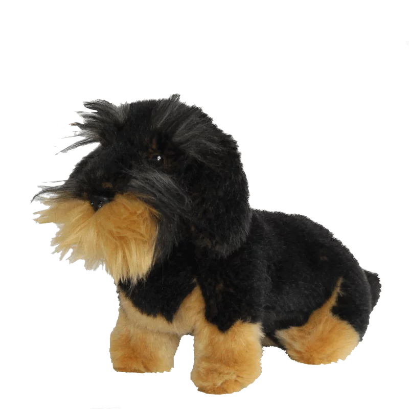 Large wire-haired dachshund plush toy (33 cm)