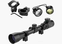 6-24x50 telescopios de rifle incluidos 11mm, rojo y verde, para caza, softair y deporte