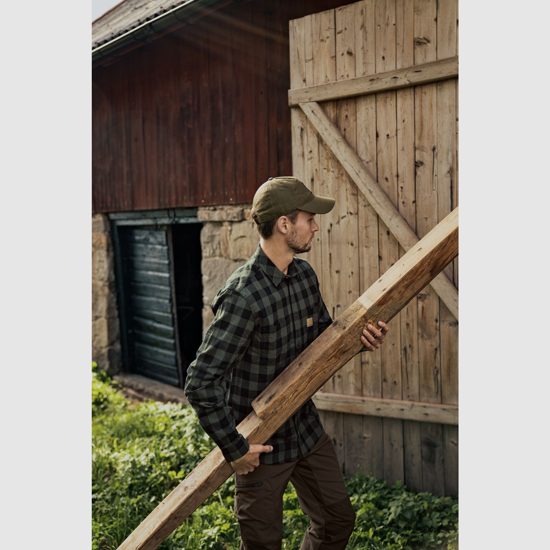 Härkila Scandinavian chemise à manches longues – à carreaux verts, image 5 sur 6