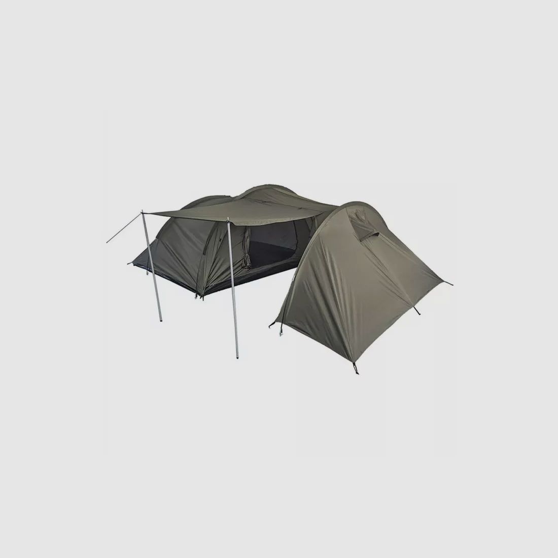Zelt mit Stauraum - 2 Personen - 3,90 x 1,30m - Oliv