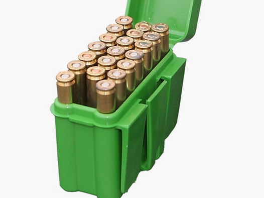 MTM Case Gard Ammo Box 20 Round Belt Style .30-30 / .308 / .22-250 / .243 Green