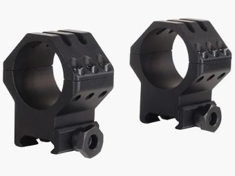 Weaver Tactical 6-Hole Picatinny-Style Anelli nero opaco 30mm alto, BH 12,45mm
