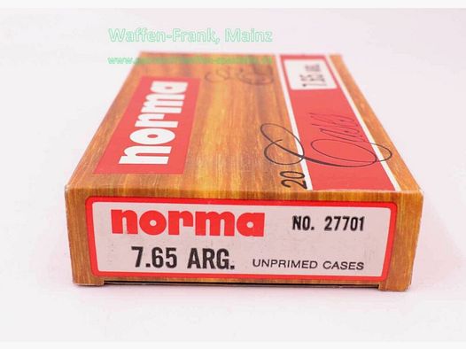 Norma Long Rifle Cases 7.65 ARG.