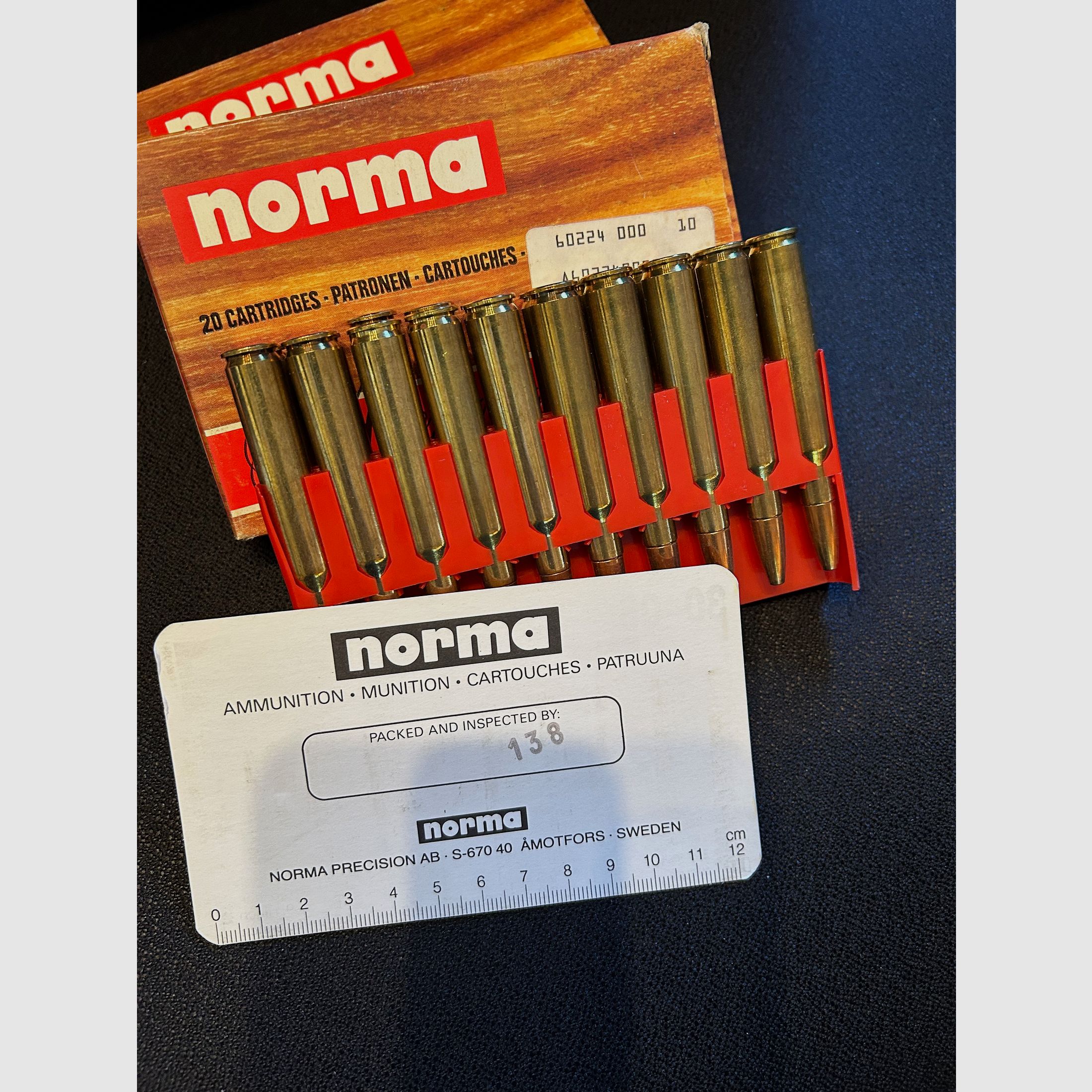 60 Stck. Norma Vulkan 30-06 , .3006 Spr., 11,7g / 180grs. gleiche Charge