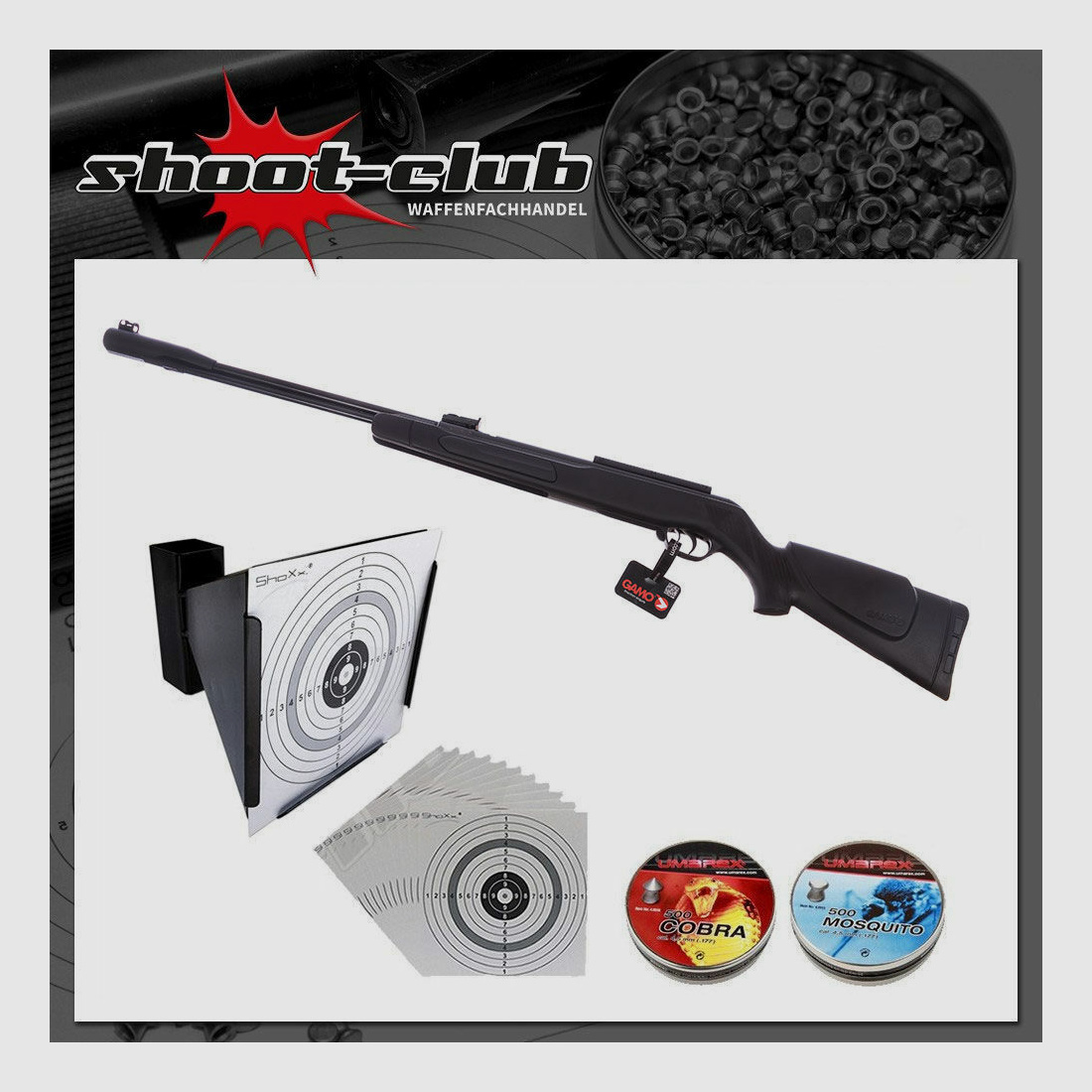 Gamo CF-X Unterhebelspanner Luftgewehr 4,5mm - Set