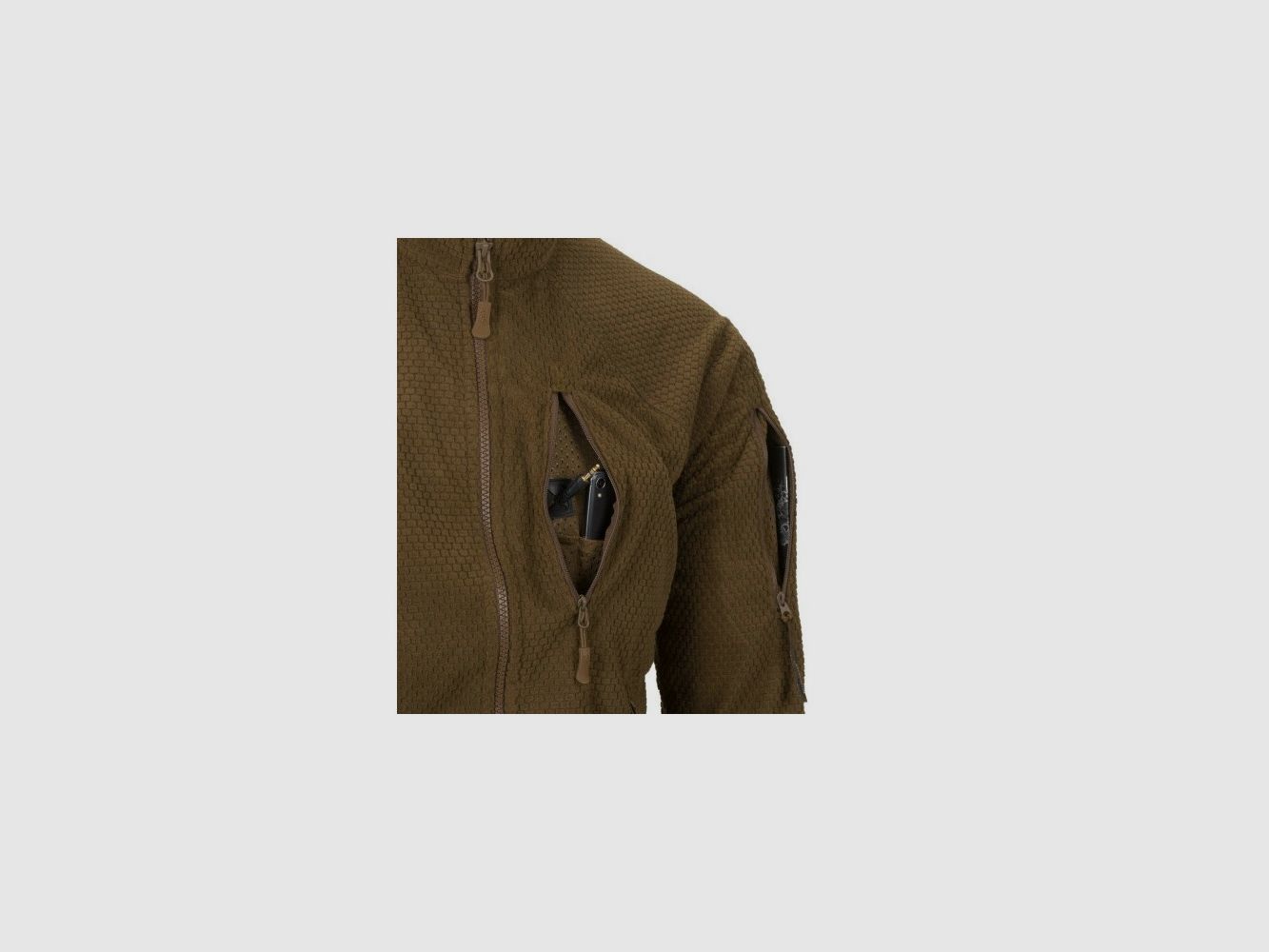 Alpha Tactical Grid-fleecejack, zwart, afbeelding 6 van 8