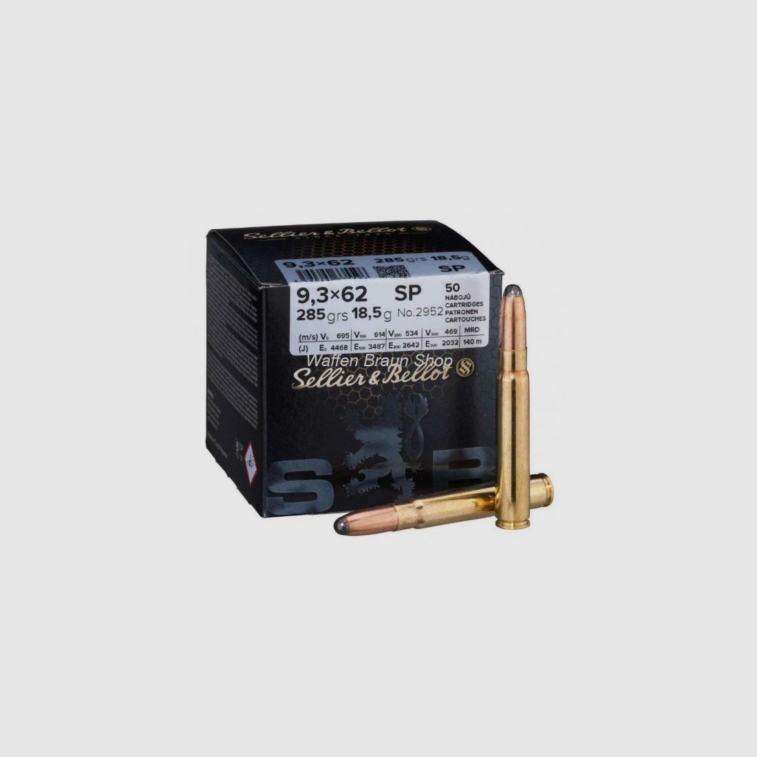 S&B 9,3x62 SP 286 grain 50 Stück
