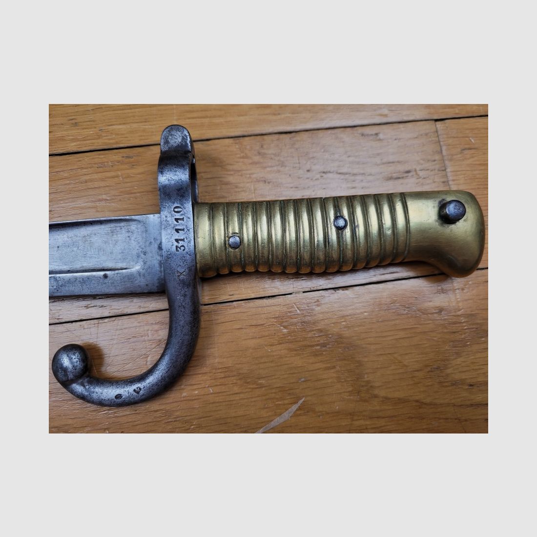 Seltene Bajonett Chassepot 1866 – Deutsche Fertigung WKC – Vertrag Cahen – mit Nummer – Sehr seltene Serie „X“ – Zu reinigen – TBE, Bild 9 von 15