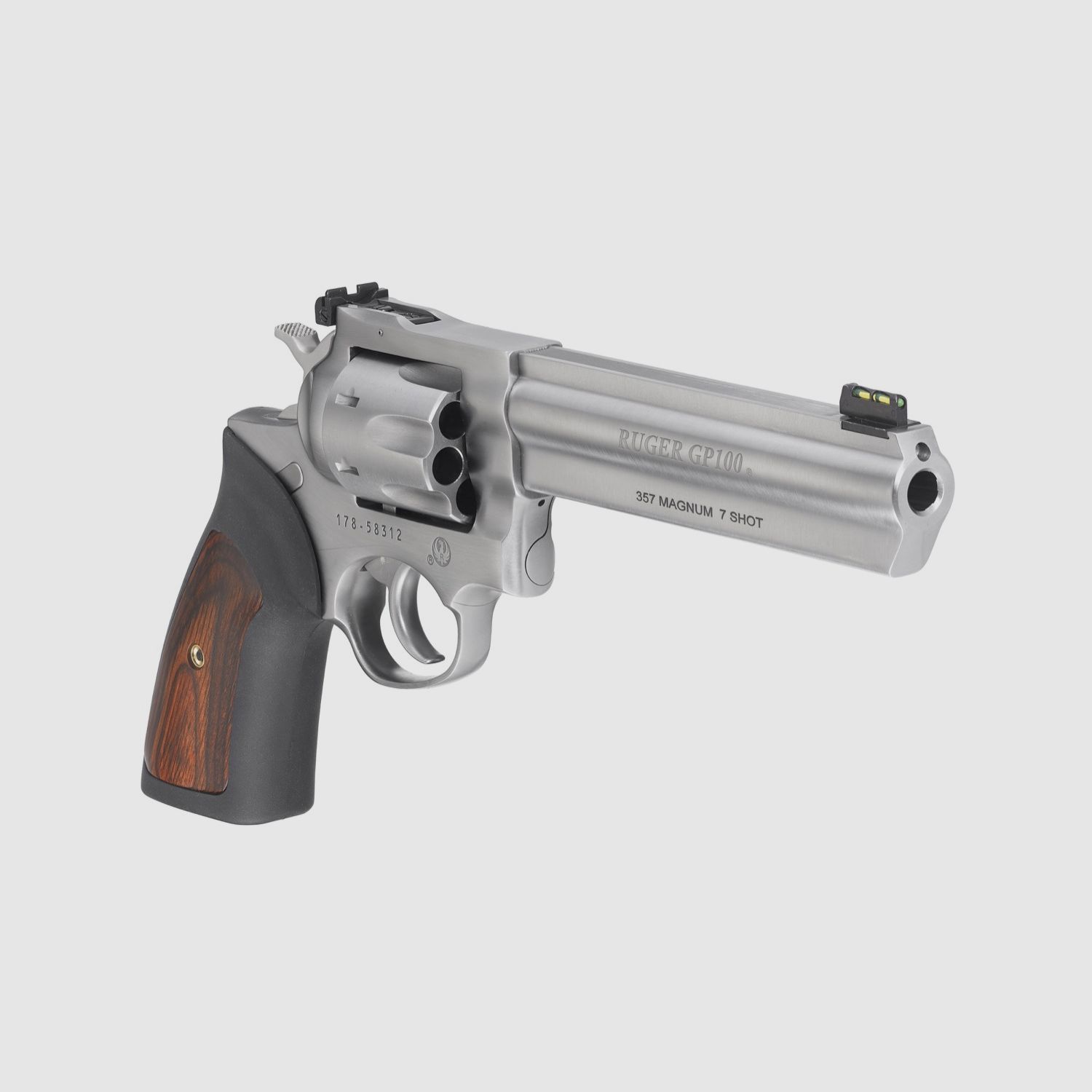 RUGER GP100 6″ STAINLESS HOGUE® MONOGRIP® KAL .357 MAG, afbeelding 6 van 6