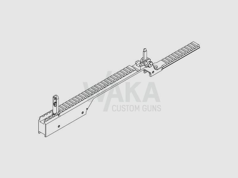 B&T mounting rail NAR for HK G36/G36K/HK243, with emergency sight, 2 rails