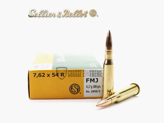 20 cartridges S&B cal 7.62×54R 180gr FMJ