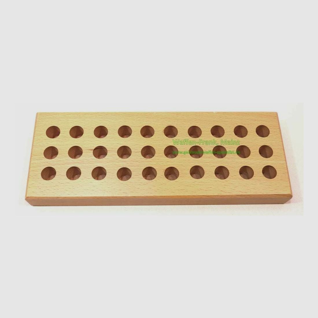 German, Manufacturer unknown loading board solid wood for cartridge bases < 14 mm
