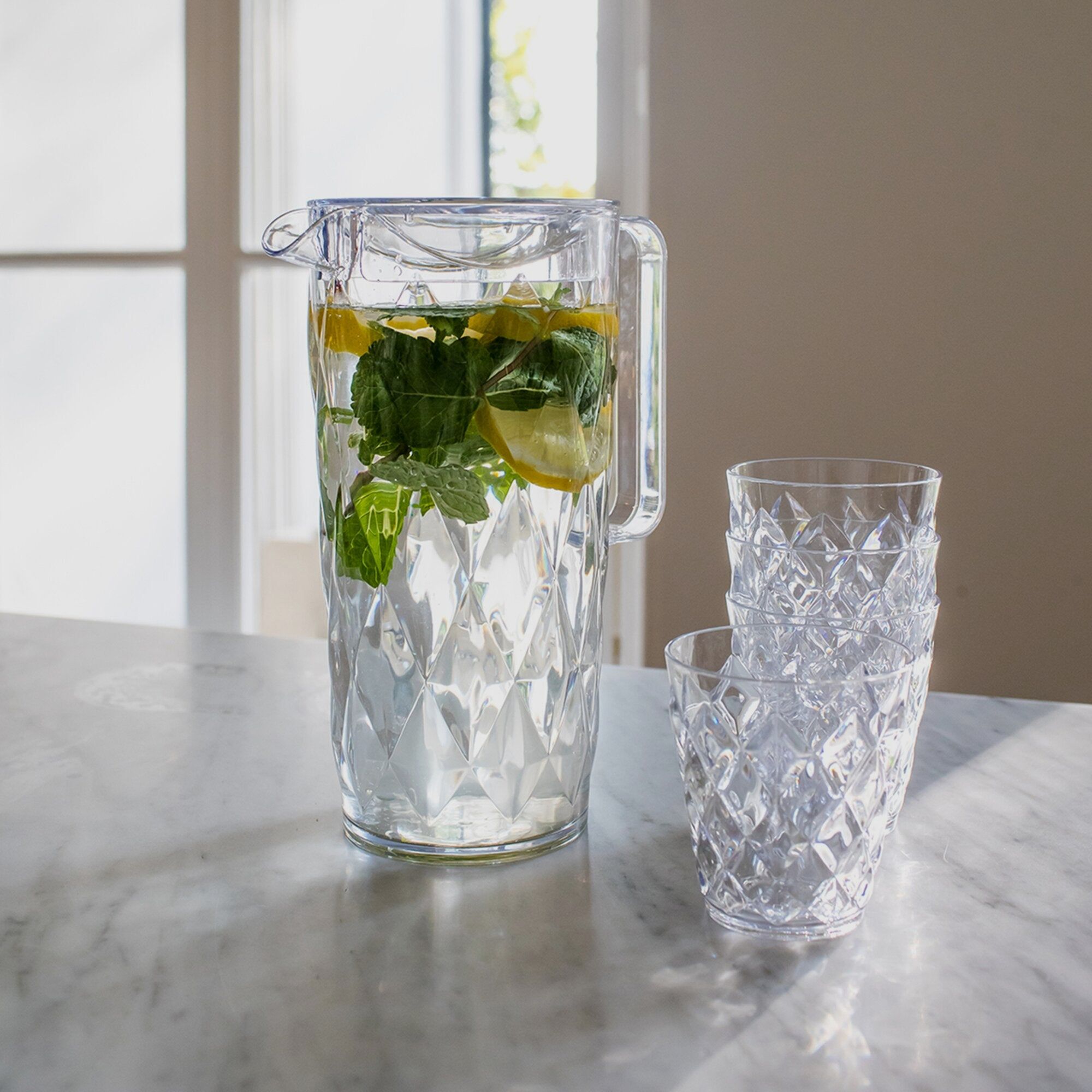 Caraffa CRYSTAL con 4 Tazze, immagine 7 di 9