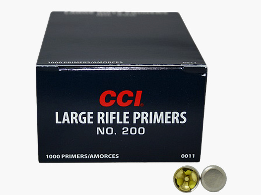 CCI Amorces 200 Grande Carabine 1000 pièces