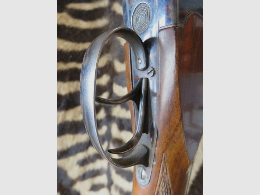 Bockdoppelflinte DACTU Kal. 12/70 Läufe 71 cm 1/4 3/4 englischer Schaft, gemusterter Receiver, Bild 9 von 11