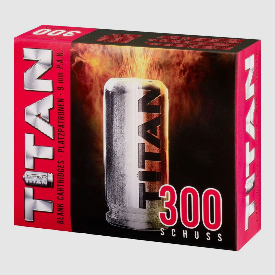 Perfecta Titanium fire cartridges 9 mm P.A. 300 pieces