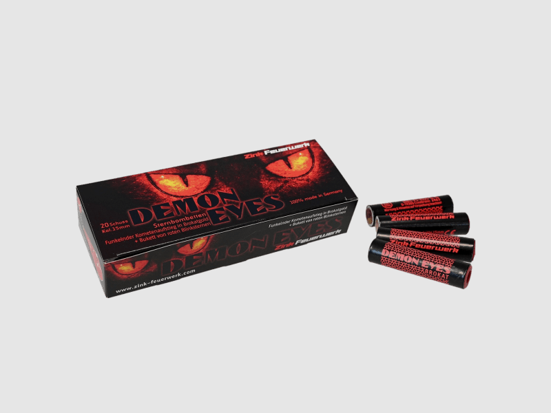 Zink Feuerwerk DEMON EYES Sternbombetten 20 Stk. 15 mm
