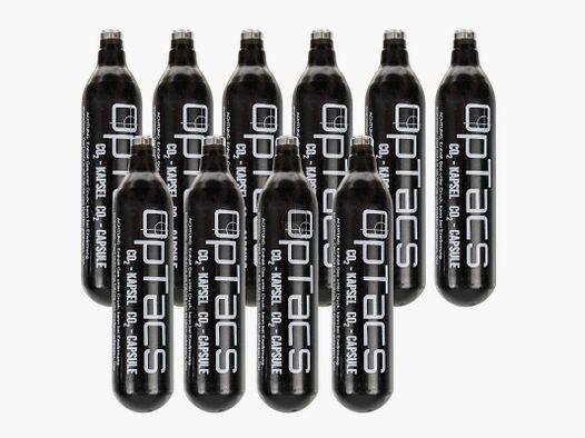 OpTacs CO Capsule - Confezione da 10 - Cartuccia per Airsoft e Armi Pneumatiche