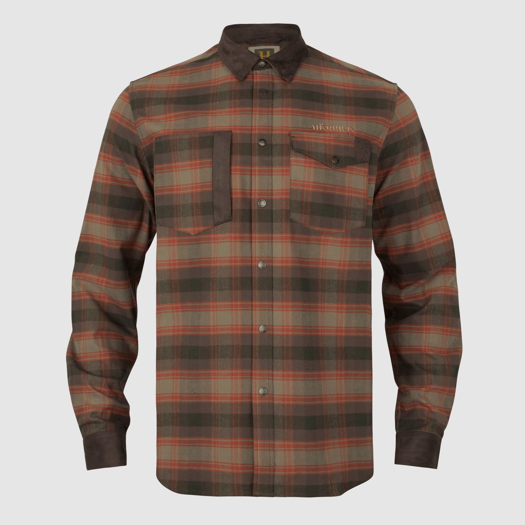 Härkila Aivak L/S Shirt Men Autumn Orange Check XXL