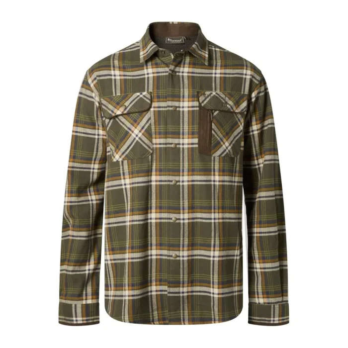 Men’s shirt PINEWOOD Cornwall – Mossgreen/L.Khaki 9435 (764)