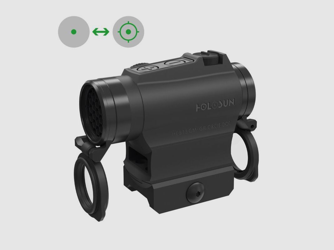 Holosun Reflexvisier HE515G-M-GR mit grünem Wechselabsehen: 2MOA Dot & 65MOA Circledot, Bild 1 von 8
