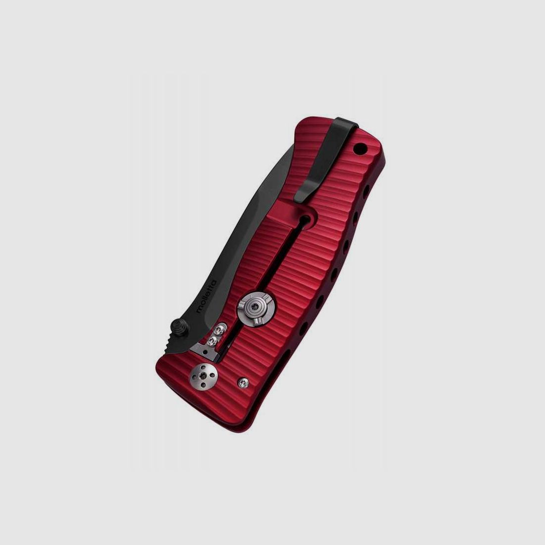 Lionsteel SR1 Aluminium Taschenmesser, Rot, Schwarz, D2