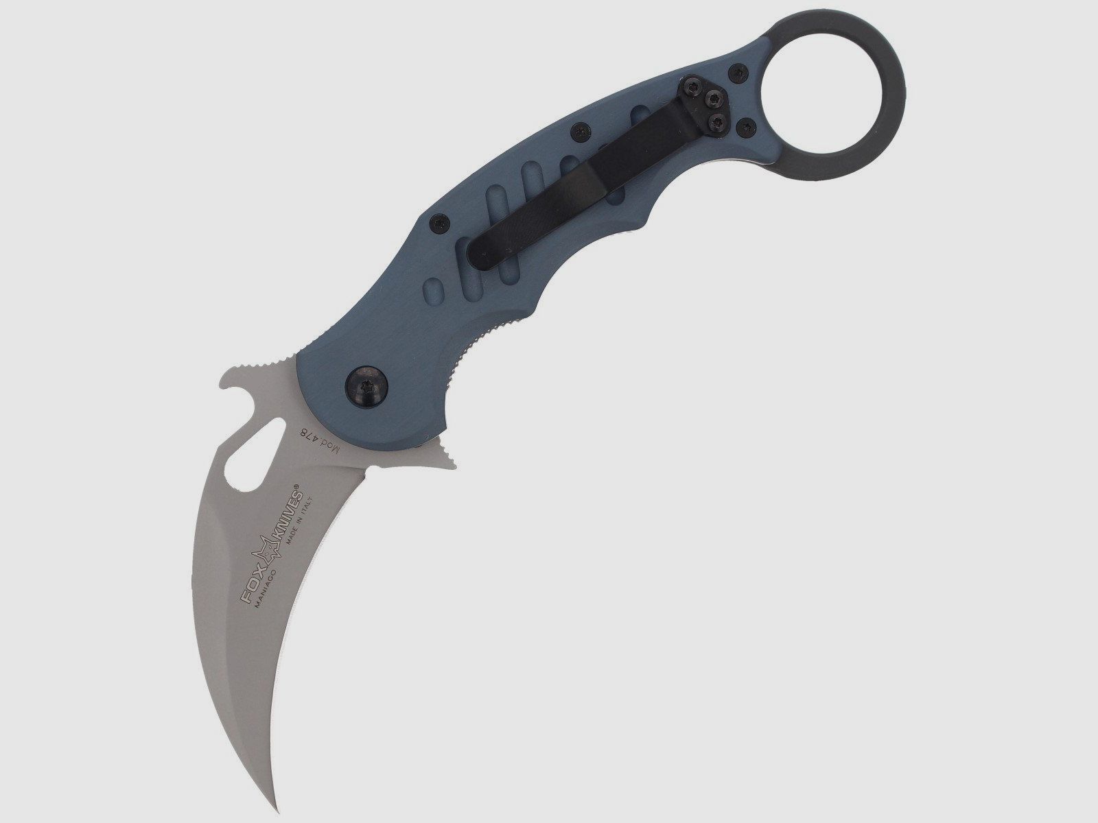 Nóż składany Fox Karambit w/ Emerson Wave Grey Aluminium, Sandblasted N690Co (478)