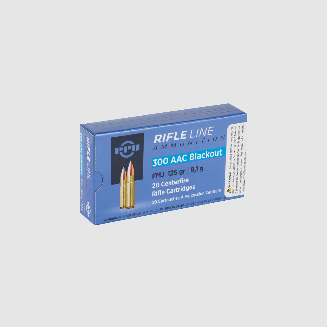 PRVI/PPU .300 AAC Blackout FMJ 125 gr. - 20 Stk.