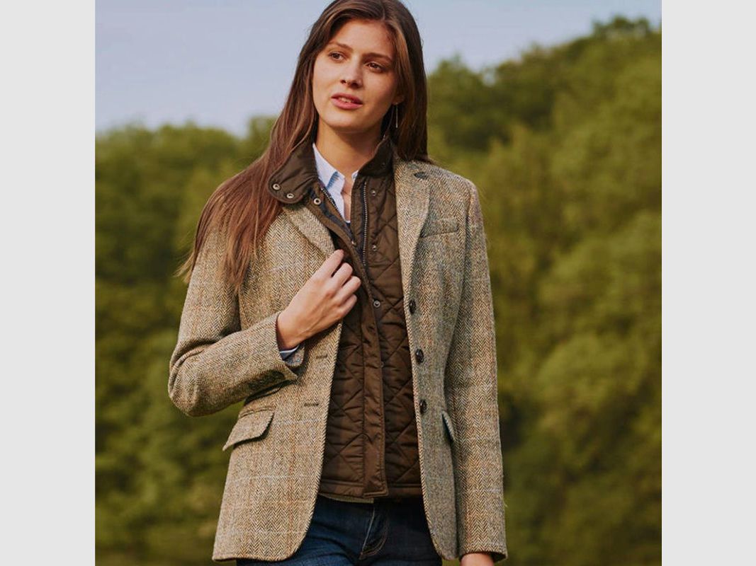 Wellington D-Blazer Carola Tweed | sand herringbone, image 2 of 2