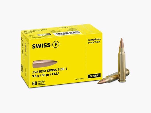 MUNICIÓN SWISS P DS-1 223 REMINGTON 55GR X50 703096