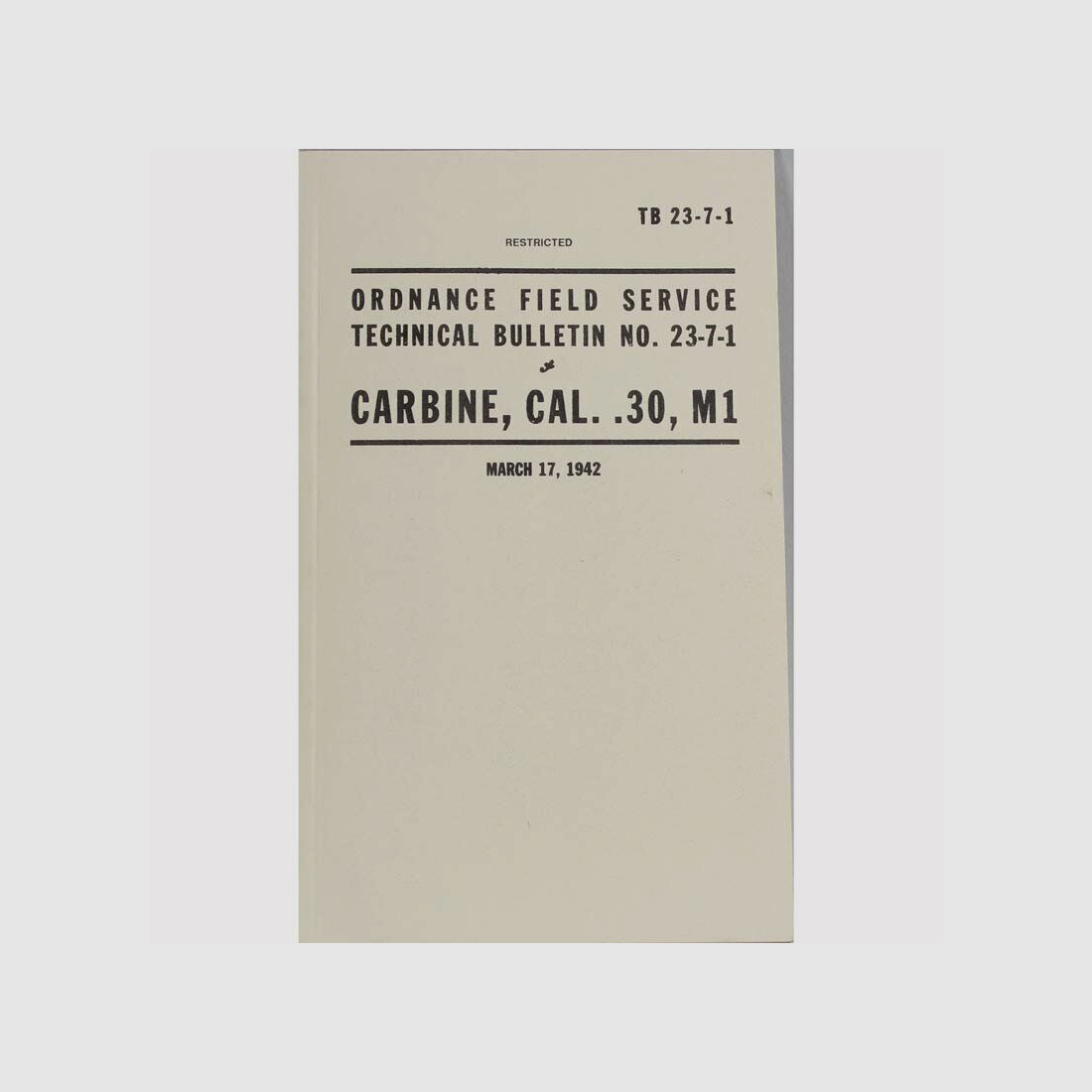 Manuale degli accessori per armi US Carbine 30M1