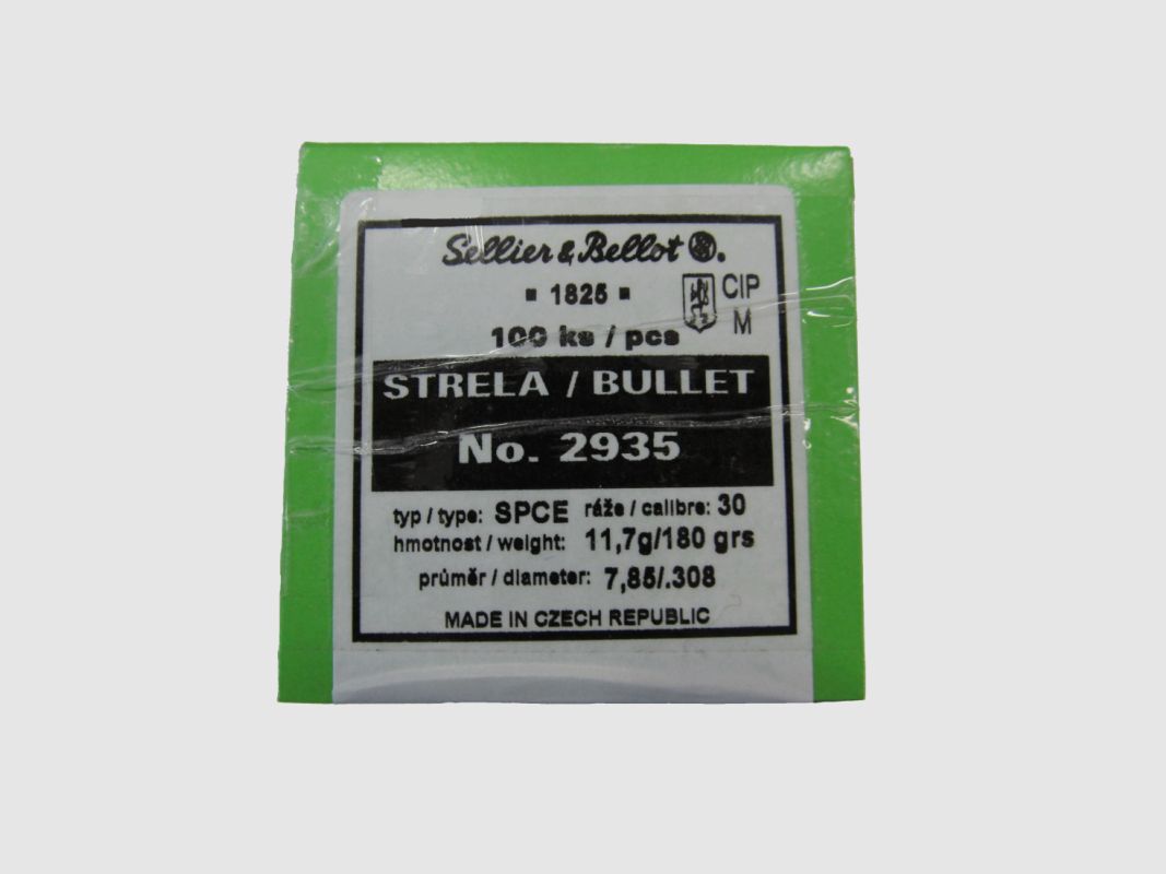 SELLIER &B PALLE CAL 30 GR180 SPCE, immagine 1 di 3