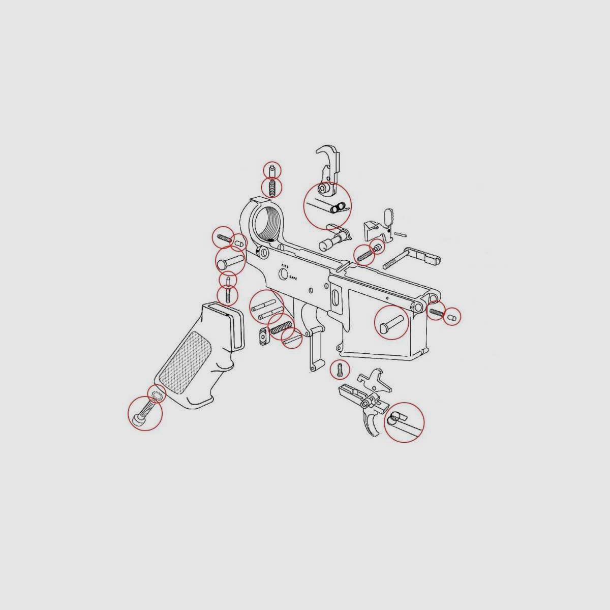 Eemann Tech Lower Small Parts Set for AR-15, image 3 of 3