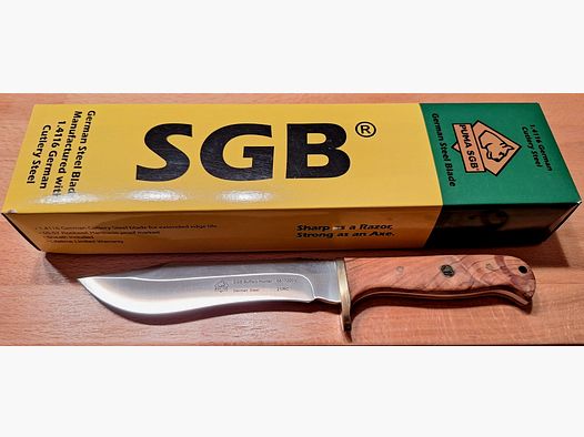 NUOVO PUMA SGB Buffalo Hunter Coltello da Caccia Oliva Coltello Bowie