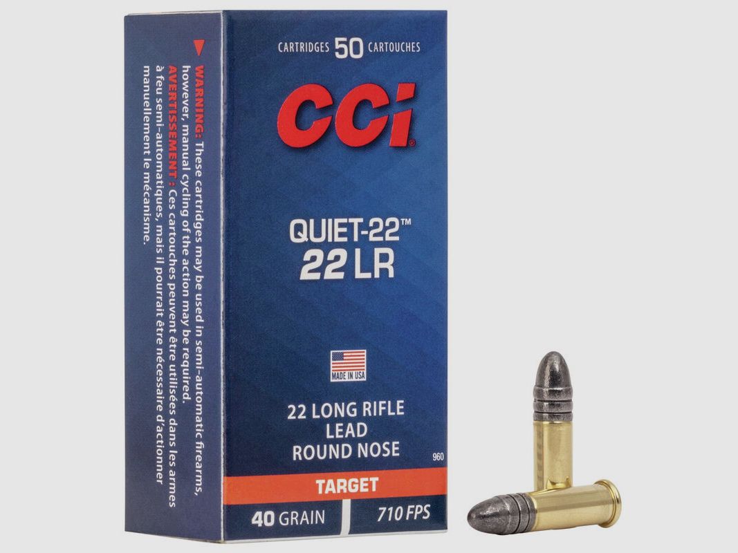 CCI Quiet-22 .22 LR 40GR LRN 50 Patronen, Bild 1 von 3